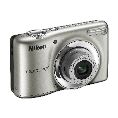 Camara Digital Nikon Coolpix L25 Plata 10 Mp Zo X5 Video Hd Kit 4gb   Funda Lcd 3 Pilas Aa